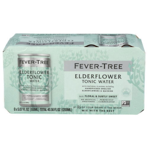 FEVER-TREE Elderflower Tonic 3X8X150ML - 5.07 Fluid Ounce - 8 Count