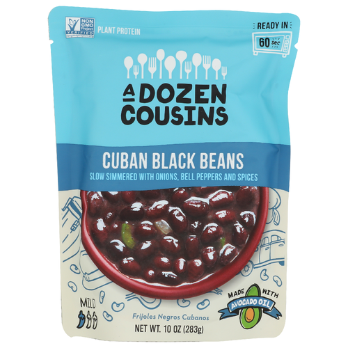 A Dozen Cousins Mild Cuban Black Beans - 10 Ounce