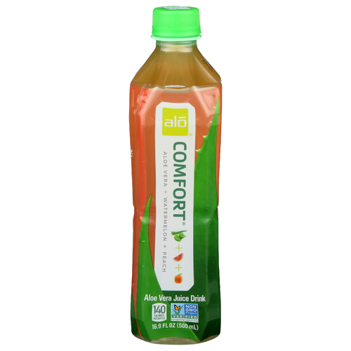 ALO Aloe Vera Juice Drink Watermelon + Peach - 16.9 Fluid Ounce