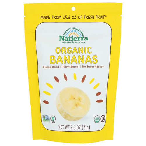 Natierra Bananas Freeze-Dried Organic Fair Trade - 2.5 Ounce