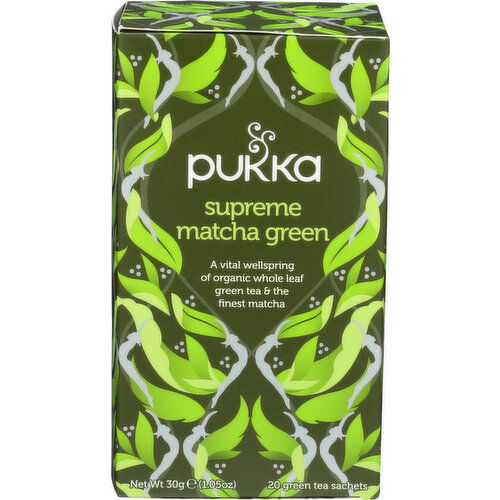 Pukka Supreme Matcha Green Organic Herbal Tea - 0.053 Ounce - 20 Count
