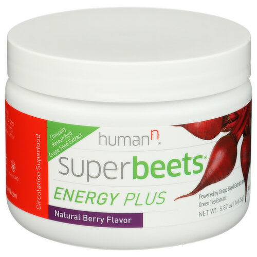 Humann Natural Berry Powder Superbeets Energy Plus Flavor - 5.87 Ounce