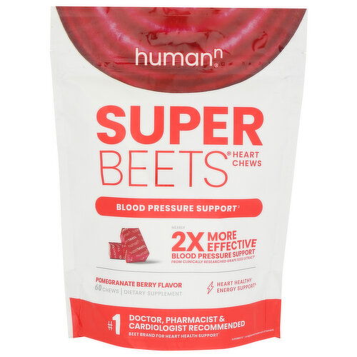 Humann Pomegranate Berry Superbeets Soft Chews - 60 Count
