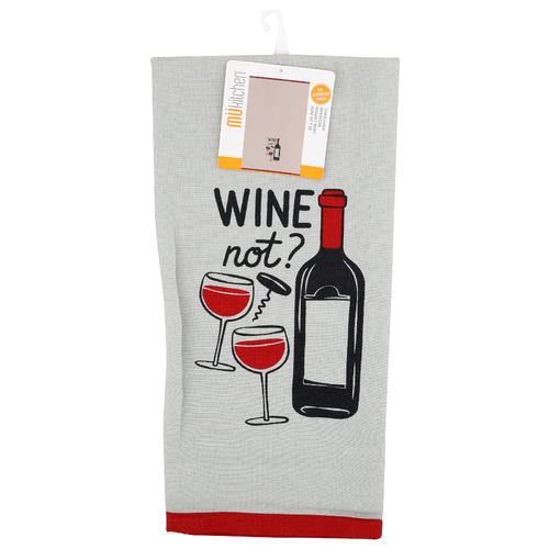 Mu Kitchen Wine Not Designer Dishtowel - 1 Each