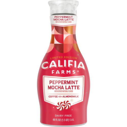 Califia Farms Peppermint Mocha Cold Brew Coffee With Almond Milk - 48 Fluid Ounce