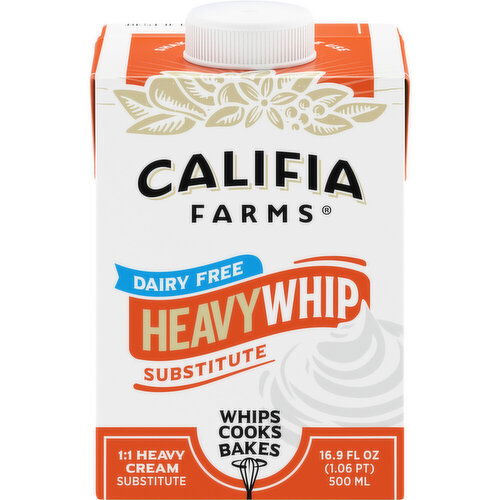 Califia Farms Original Heavy Whip Dairy Free Cream Substitute - 16.9 Fluid Ounce