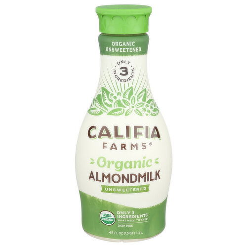CALIFIA FARMS Organic Unsweetened Almond Milk Almondmilk - 48 Fluid Ounce