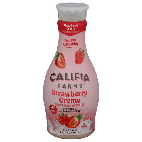 CALIFIA FARMS Strawberry Creme Coconut And Drink - 48 Fluid Ounce