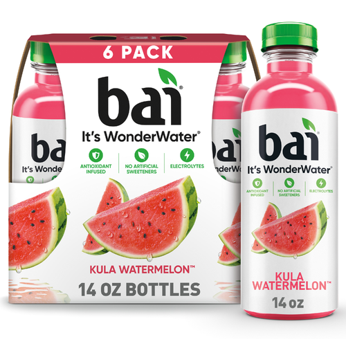 bai It's Wonder Water Kula Watermelon Infused Water - 2.333 Fluid Ounce - 6 Count