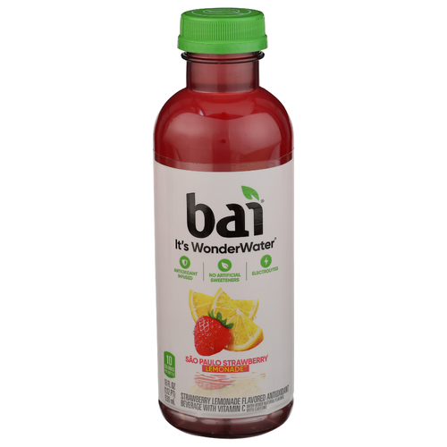 bai It's Wonder Water Sao Paulo Strawberry Lemonade - 18 Fluid Ounce