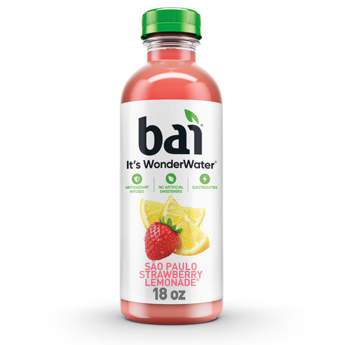 bai It's Wonder Water Sao Paulo Strawberry Lemonade Infused Water - 18 Fluid Ounce