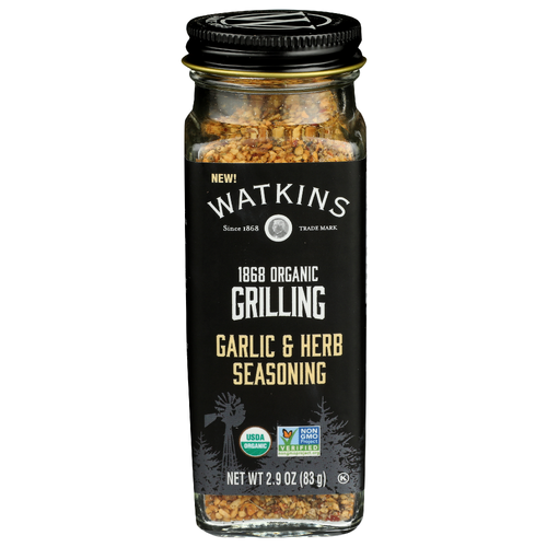 Watkins Organic Garlic & Herb Seasoning Gourmet Grilling - 2.9 Ounce