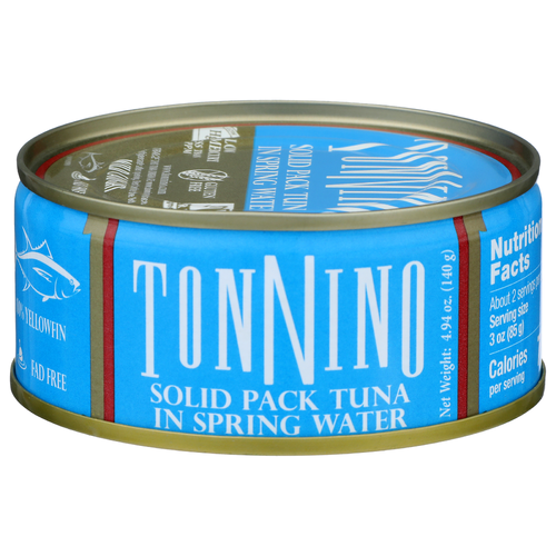 Tonnino In Spring Water Solid Pack Tuna - 4.94 Ounce