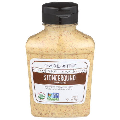 MADE-WITH Mustard Stoneground - 9 Ounce