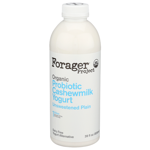 Forager Project Unsweetened Plain Probiotic Drinkable Cashewmilk Yogurt - 28 Fluid Ounce
