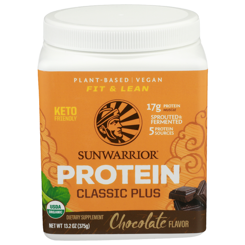 Sunwarrior Chocolate Flavor Protein Classic Plus - 13.2 Ounce