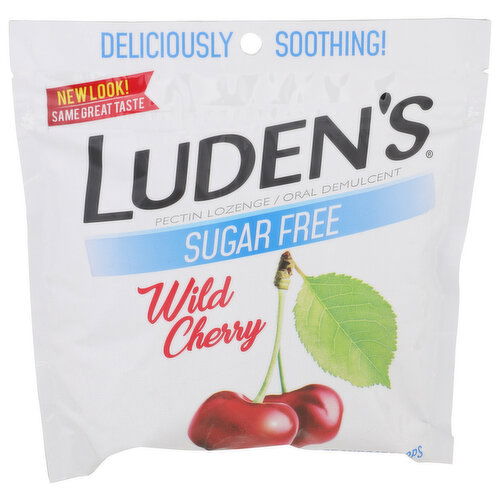 Luden's Wild Cherry Sugar Free Pectin Lozengeoral Demulcent - 75 Count