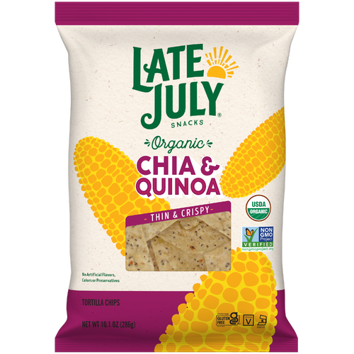LATE JULY  Organic Chia & Quinoa Tortilla Chips - 10.1 Ounce Image 1 of 2