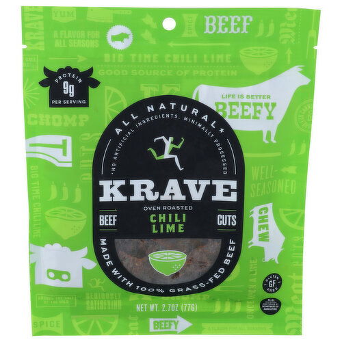 Krave Chili Lime Beef Jerky - 2.7 Ounce