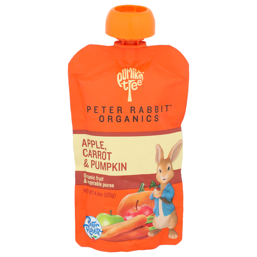 Pumpkin Tree Apple, Carrot & Pumpkin Peter Rabbit Organics Organic Fruit & Vegetable Puree - 4.4 Ounce
