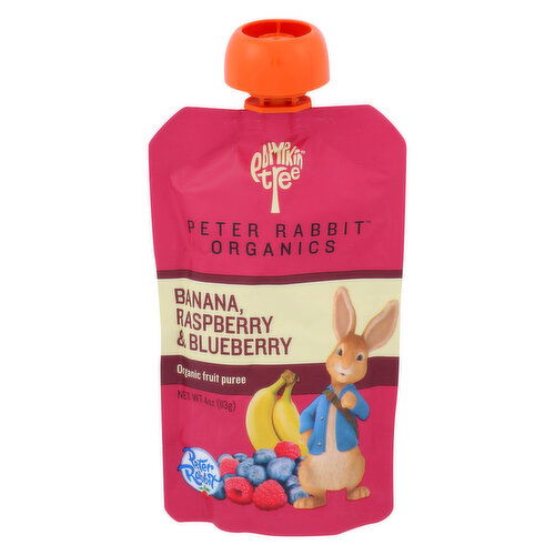 Pumpkin Tree Peter Rabbit Organics Fruit Snack Raspberry, Banana And Blueberry - 4 Ounce