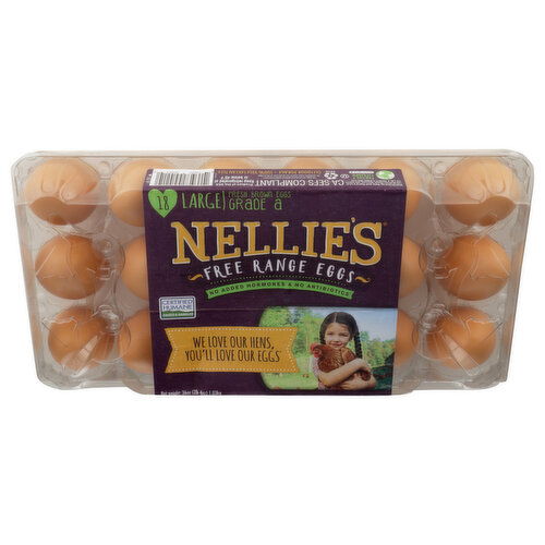Nellie's Free Range Eggs - 18 Count