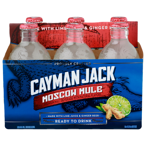 CAYMAN JACK Moscow Mule Premium Malt Beverage With Natural Flavors - 6 Count