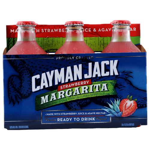 Cayman Jack Margarita, Strawberry - 6 Count