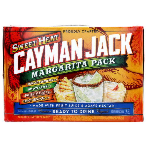 Cayman Jack Malt Beverage, Premium, Sweet Heat, Margarita Pack - 12 Count