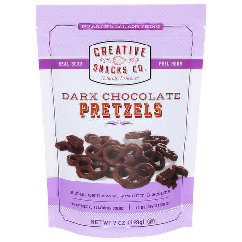 Creative Snacks Enobed Pretzels Dark Chocolate - 7 Ounce