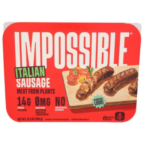 Impossible Italian Sausage Made From Plants, Italian, 4 Links - 3.375 Ounce - 4 Count