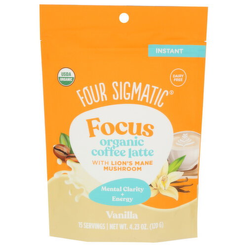 Four Sigmatic Organic Vanilla Focus Instant Mushroom Coffee Latte - 4.23 Ounce Image 1 of 4