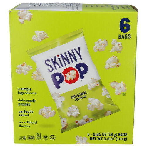 Skinnypop Popcorn Org Mul 6PK - 0.65 Ounce - 6 Count