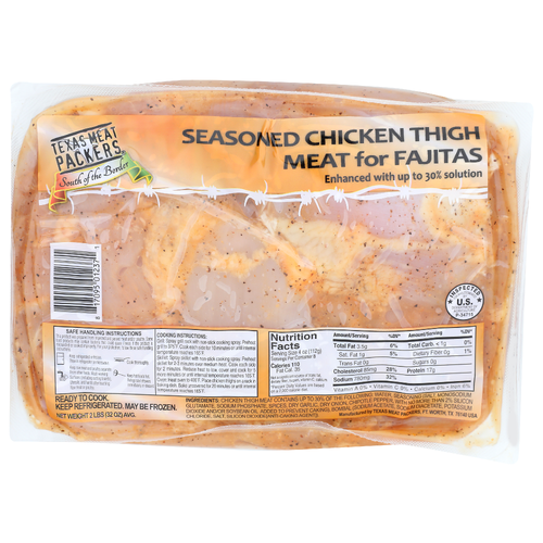 Texas Meat Packers For Fajitas Seasoned Chicken Thigh - 2 Pound