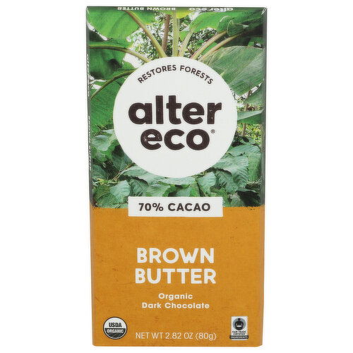 Alter Eco Brown Butter 70% Cacao Organic Dark Chocolate Bar - 2.82 Ounce