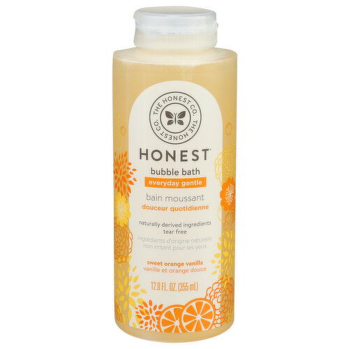 Honest Sweet Orange Vanilla Bubble Bath Everyday Gentle New! Jde & Specs - 12 Fluid Ounce