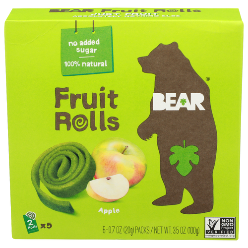 Bear Apple Fruit Rolls - 0.7 Ounce - 5 Count