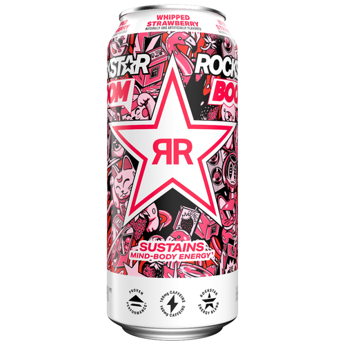Rockstar Boom Energy Drink Whipped Strawberry - 16 Fluid Ounce