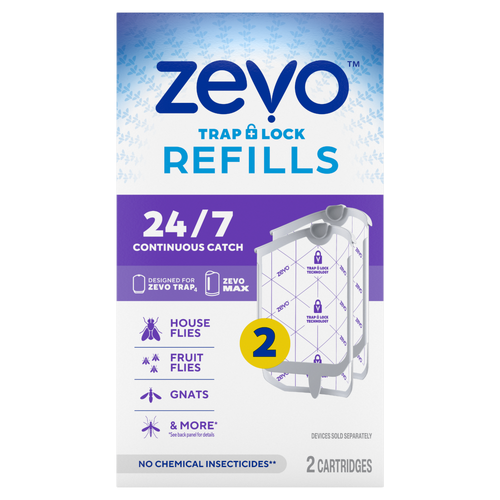 Zevo Full Size & Max Flying Insect Trap Genuine Refill Cartridges - 2 Count