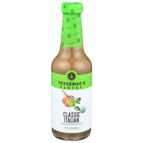Tessemae's Organic Salad Dressing Pantry Classic Italian - 10 Fluid Ounce