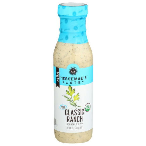 Tessemae's Organic Pantry Shelf Stable Classic Ranch - 10 Fluid Ounce