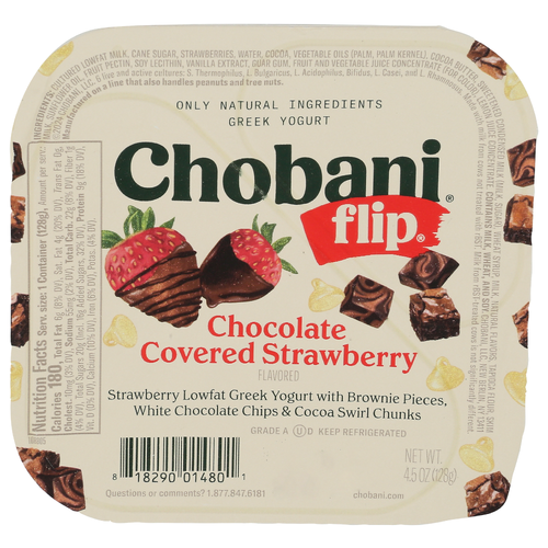Chobani Chocolate Covered Strawberry Greek Yogurt Honey Crm Blnded - 4.5 Ounce
