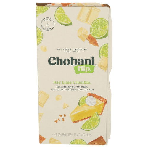 CHOBANI ® Flip® Low-Fat Greek Yogurt Key Lime Crumble® 4pk - 4.5 Ounce - 4 Count