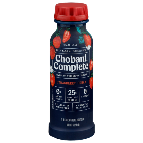 Chobani Complete Strawberry Cream Advanced Nutrition Yogurt - 10 Fluid Ounce