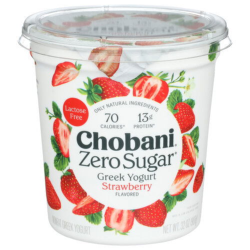 CHOBANI Strawberry With Zero Sugar - 32 Ounce