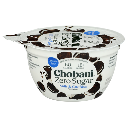 CHOBANI Milk And Cookies With Zero Sugar - 5.3 Ounce