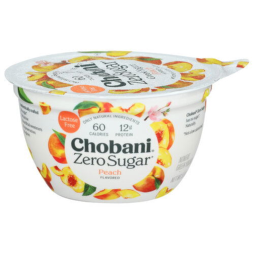 CHOBANI Peach With Zero Sugar - 5.3 Ounce