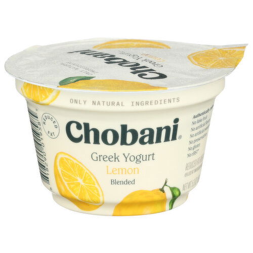 CHOBANI Lemon Reduced Fat Greek Yogurt Blended - 5.3 Ounce