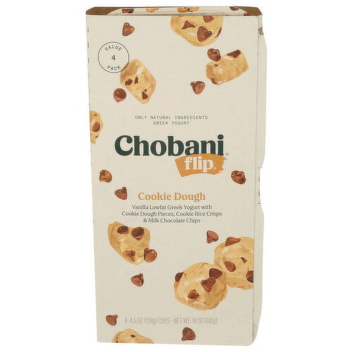 CHOBANI ® Flip® Low-Fat Greek Yogurt Cookie Dough 4pk - 4.5 Ounce - 4 Count