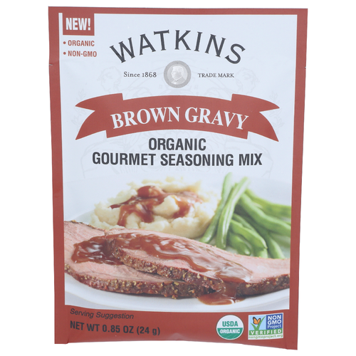 Watkins Organic Brown Gravy Mix, Gourmet Seasoning - 0.85 Ounce